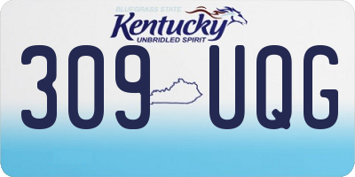 KY license plate 309UQG