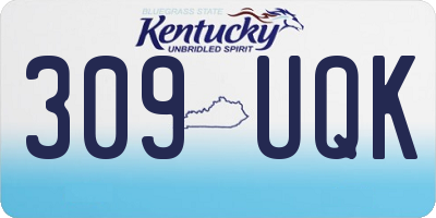 KY license plate 309UQK