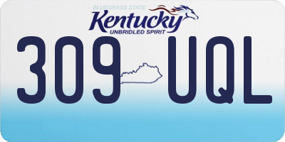 KY license plate 309UQL