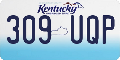 KY license plate 309UQP