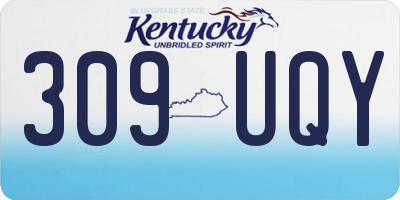 KY license plate 309UQY