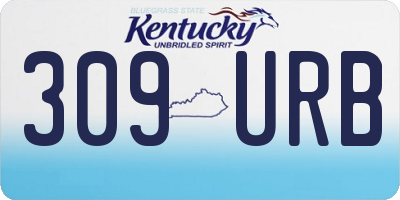 KY license plate 309URB