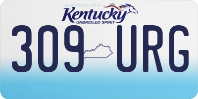 KY license plate 309URG