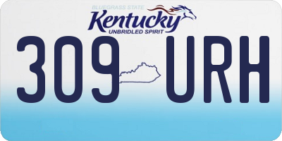 KY license plate 309URH
