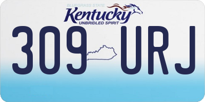 KY license plate 309URJ