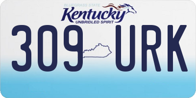 KY license plate 309URK