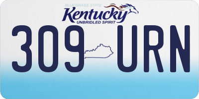 KY license plate 309URN