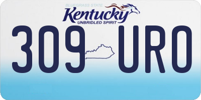 KY license plate 309URO