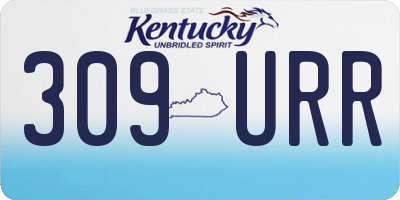 KY license plate 309URR