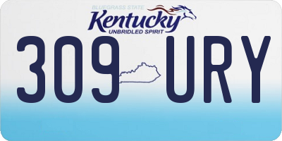 KY license plate 309URY