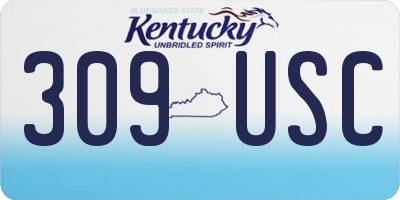 KY license plate 309USC