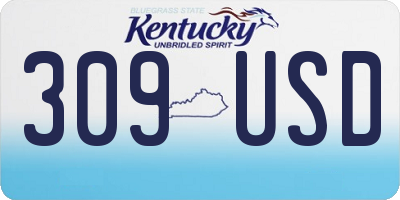 KY license plate 309USD