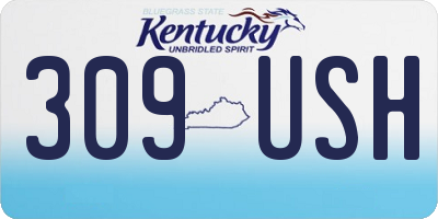 KY license plate 309USH