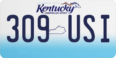 KY license plate 309USI