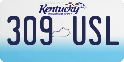 KY license plate 309USL