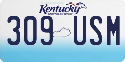 KY license plate 309USM