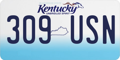 KY license plate 309USN