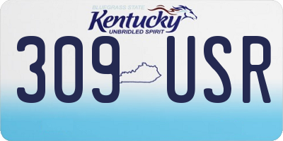 KY license plate 309USR