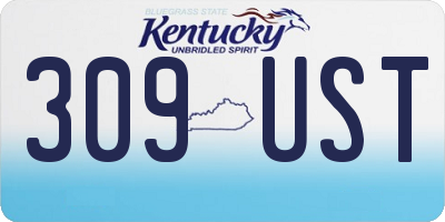 KY license plate 309UST