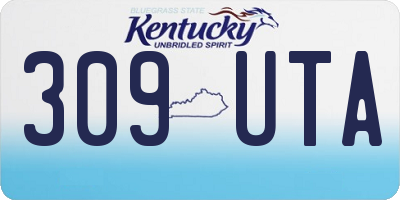 KY license plate 309UTA