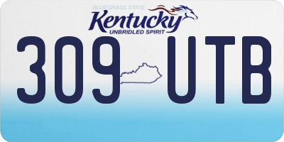 KY license plate 309UTB