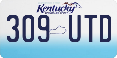 KY license plate 309UTD