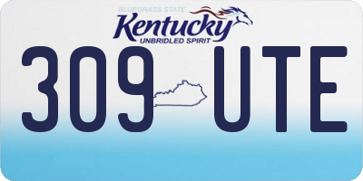 KY license plate 309UTE