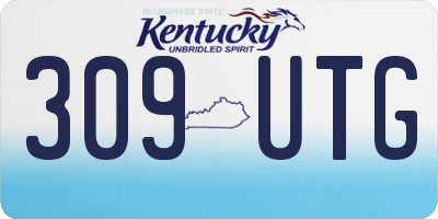 KY license plate 309UTG