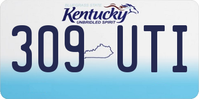 KY license plate 309UTI