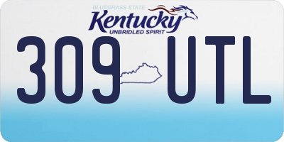 KY license plate 309UTL