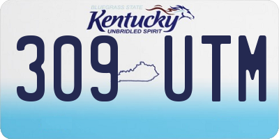 KY license plate 309UTM