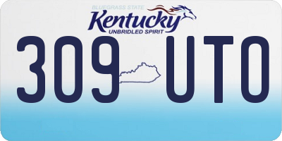 KY license plate 309UTO