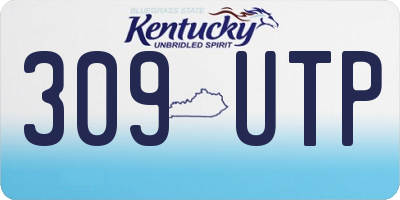 KY license plate 309UTP