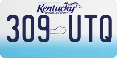 KY license plate 309UTQ