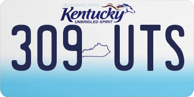 KY license plate 309UTS