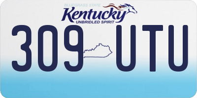 KY license plate 309UTU