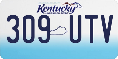 KY license plate 309UTV