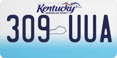 KY license plate 309UUA