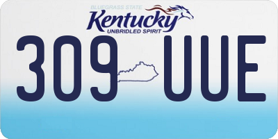 KY license plate 309UUE