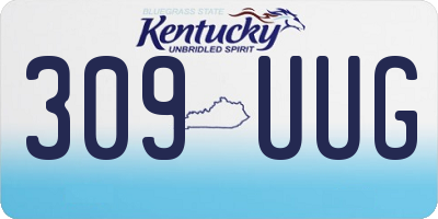 KY license plate 309UUG