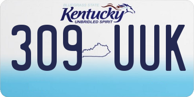 KY license plate 309UUK