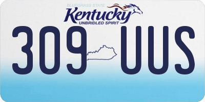 KY license plate 309UUS