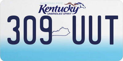 KY license plate 309UUT