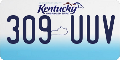 KY license plate 309UUV