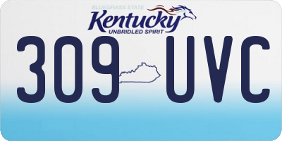 KY license plate 309UVC