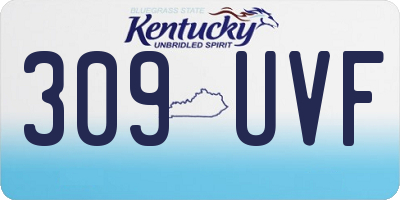 KY license plate 309UVF