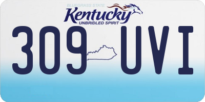KY license plate 309UVI