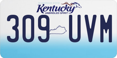 KY license plate 309UVM