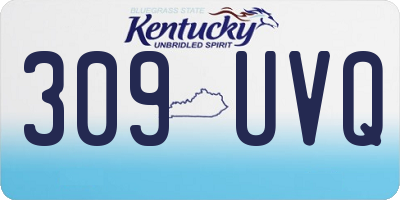 KY license plate 309UVQ