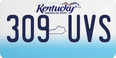 KY license plate 309UVS